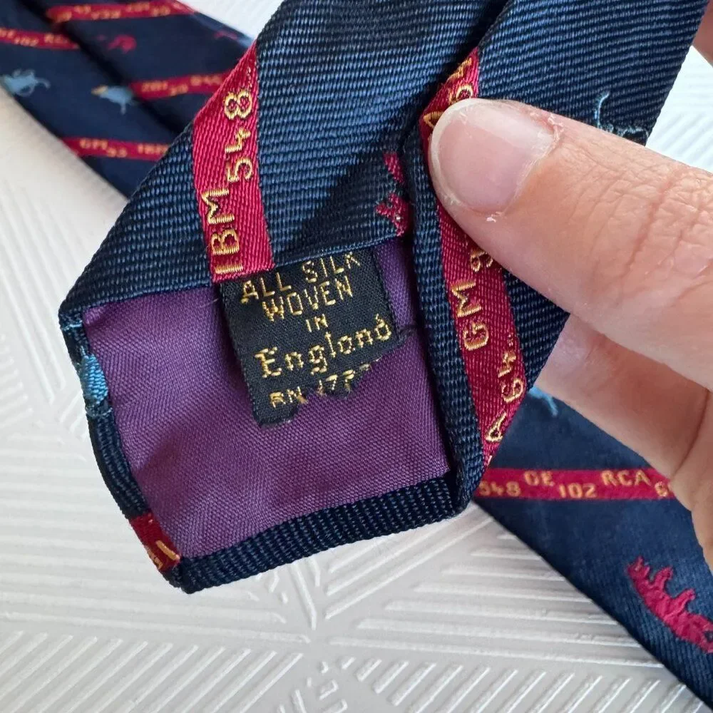 Vintage Stock Market Silk Novelty Tie Bears Bulls London Motif USA